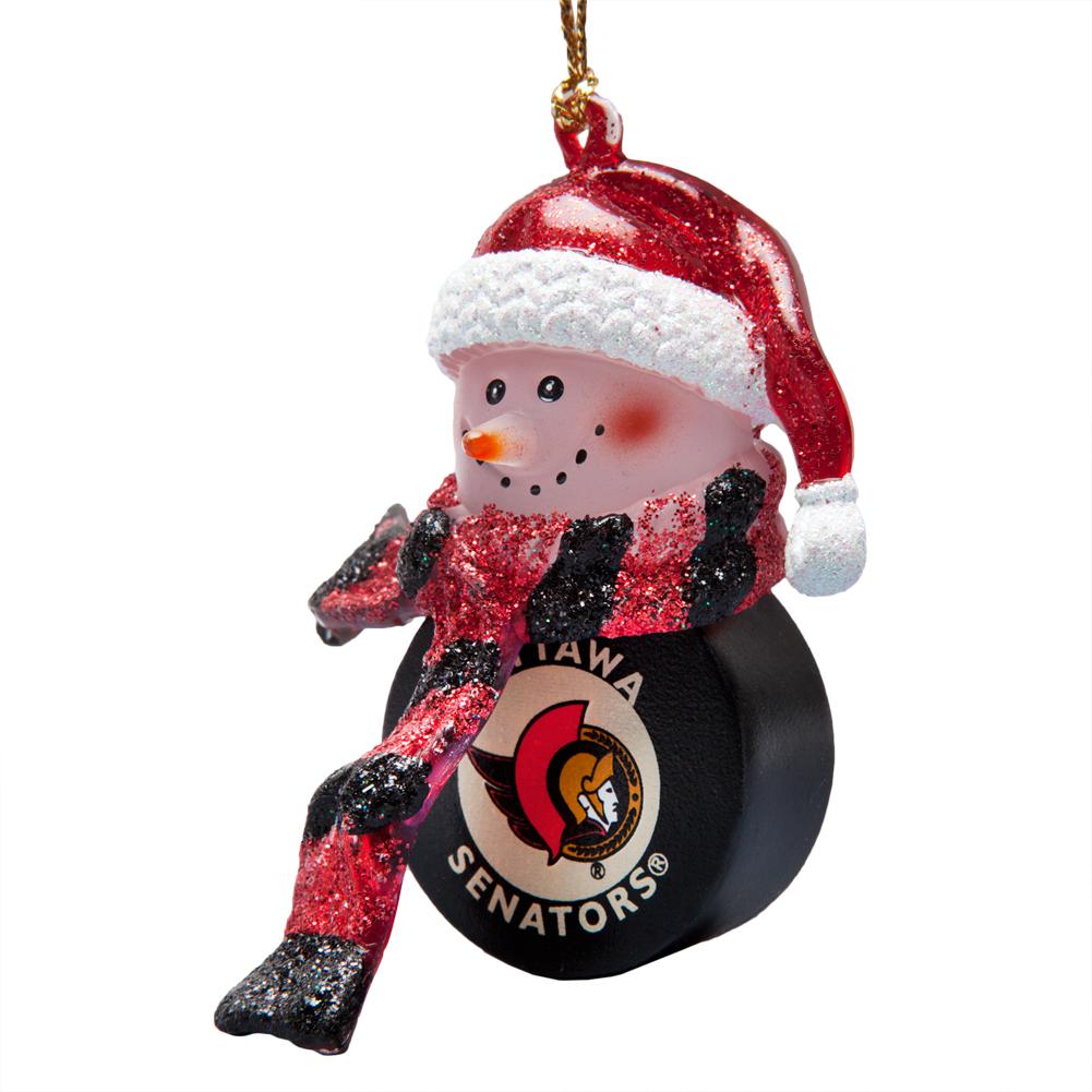 Ottawa Senators Snowman Hockey Puck Christmas Ornament Christmas Decorations Old Glory OS  