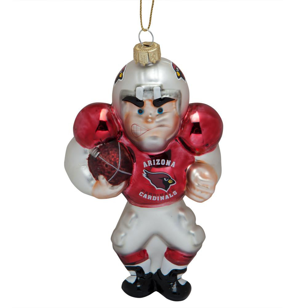 Arizona Cardinals - Blown Glass Football Player Ornament Christmas Decorations Old Glory OS Multi 