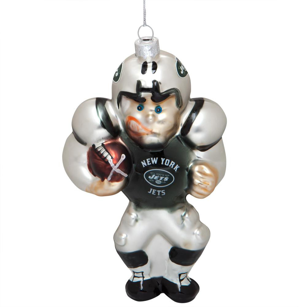 New York Jets Stocking Blown Glass Ornament