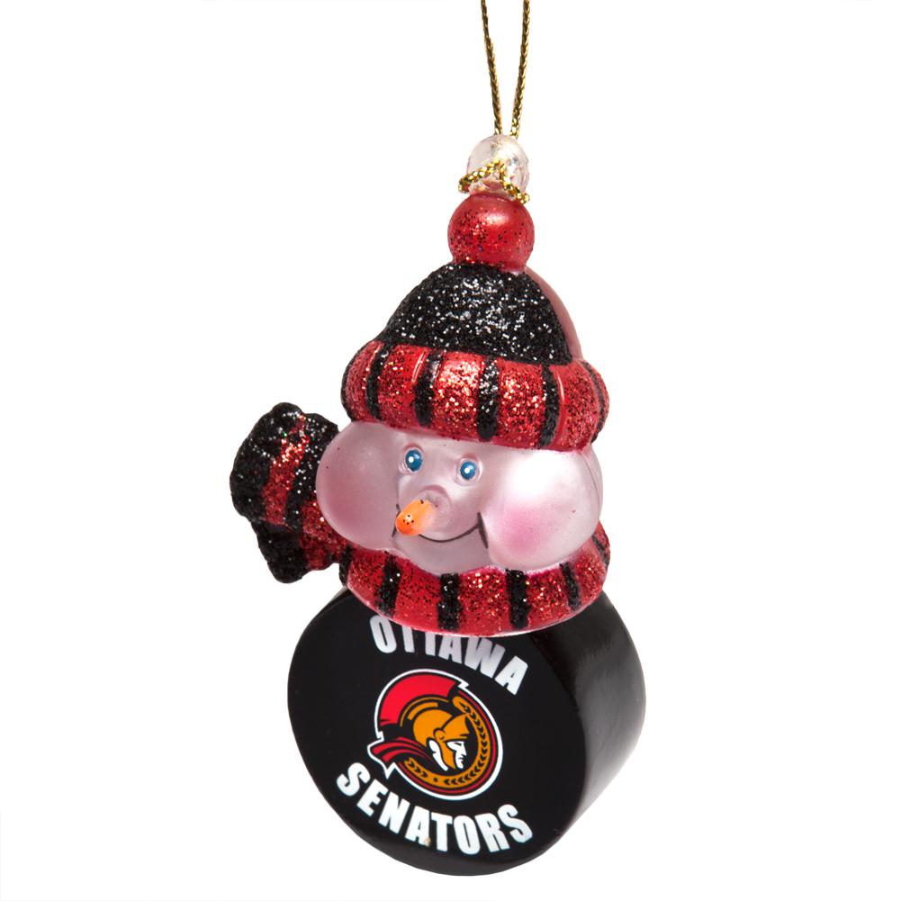 Ottawa Senators - Snowman Puck Christmas Light-Up Ornament Christmas Decorations Old Glory OS Multicoloured 