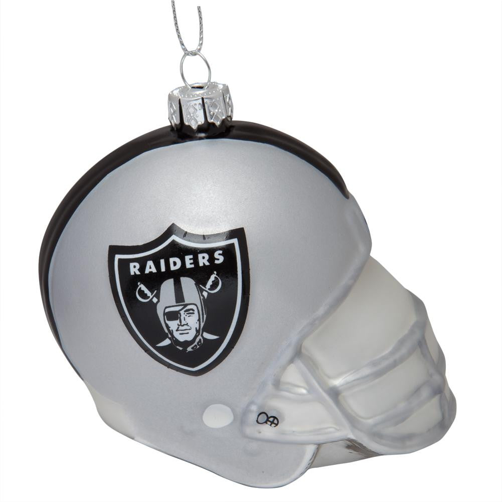 Oakland Raiders - Glass Helmet Ornament Christmas Decorations Old Glory   