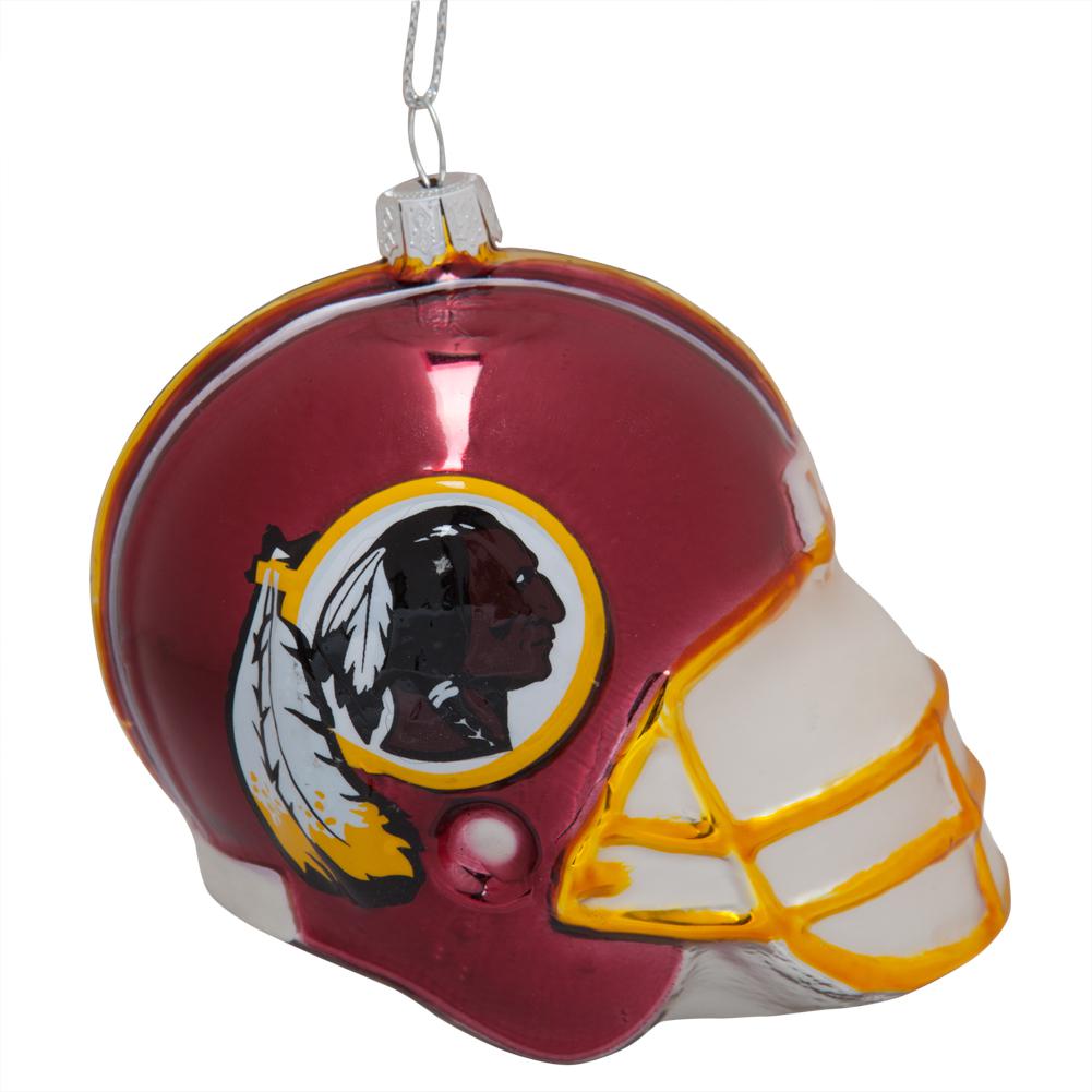 Washington Redskins Blown Glass Helmet Holiday Ornament Christmas Decorations Old Glory OS Multi 