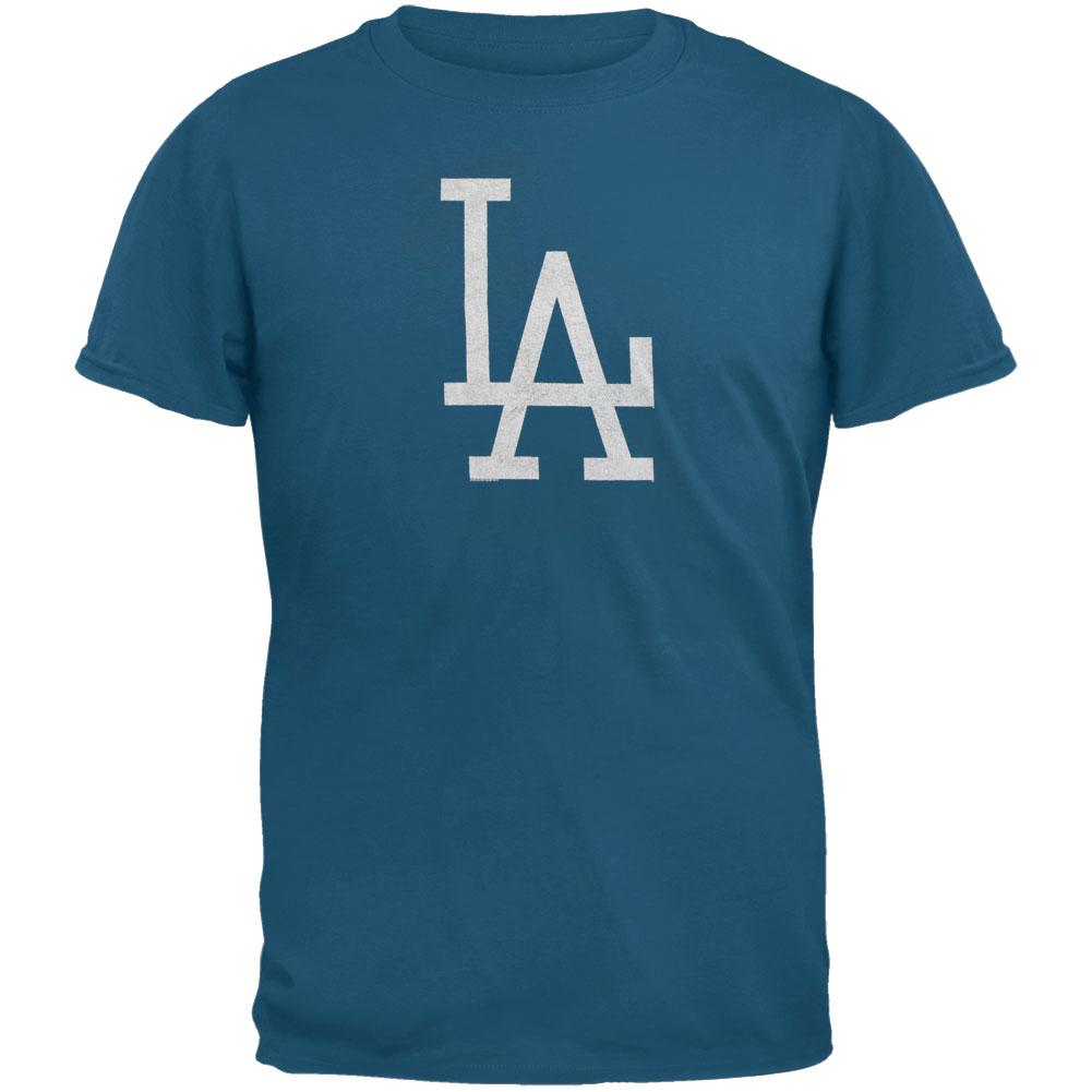 Los Angeles Dodgers - Vintage Logo Youth Soft T-Shirt Youth T-Shirts Los Angeles Dodgers LG Blue 
