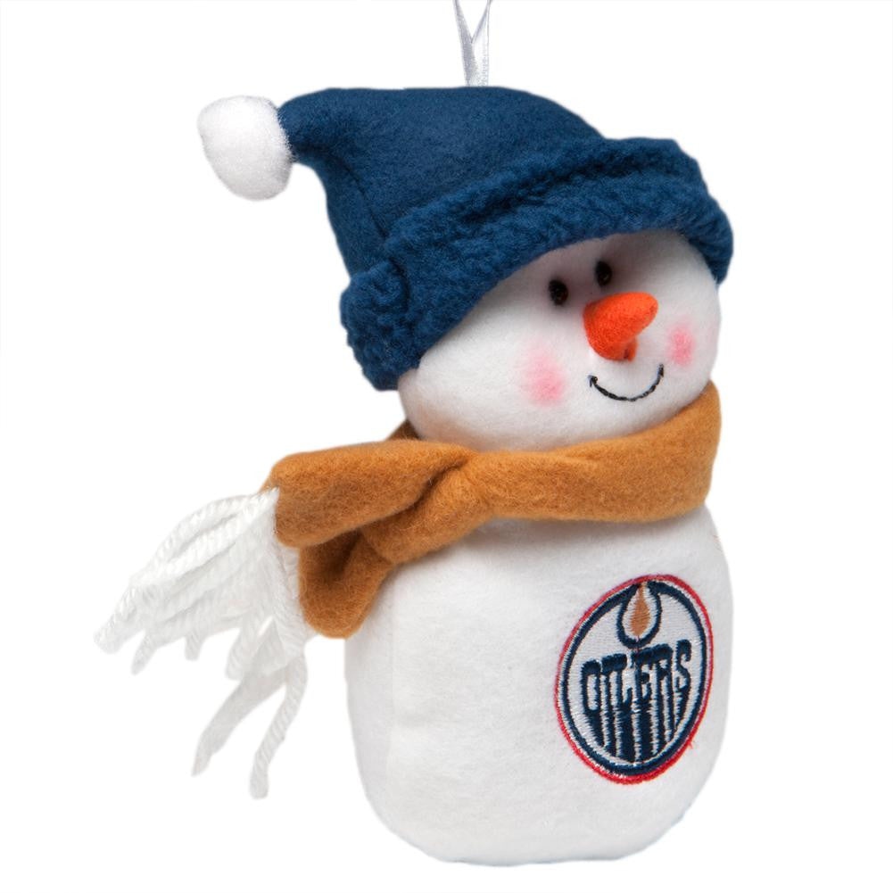 Edmonton Oilers - Plush Snowman Ornament Christmas Decorations Old Glory   