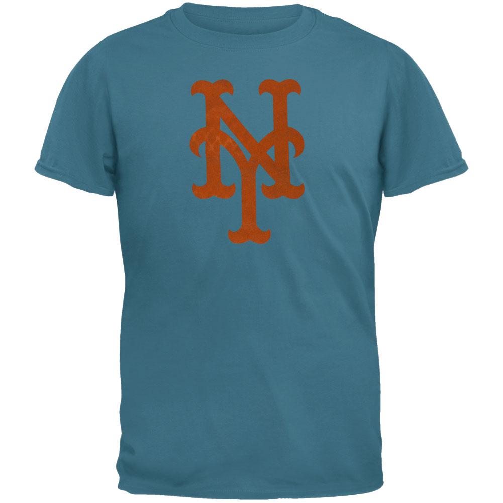 New York Mets - Vintage Logo Youth Soft T-Shirt Youth T-Shirts New York Mets LG Blue 