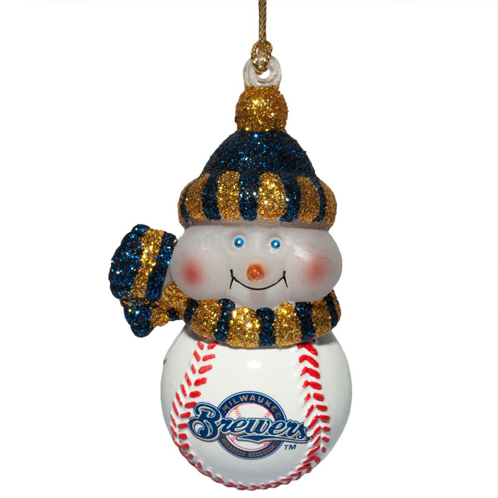 Milwaukee Brewers - Logo All-Star Light-Up Snowman Ornament Christmas Decorations Old Glory OS Multicoloured 