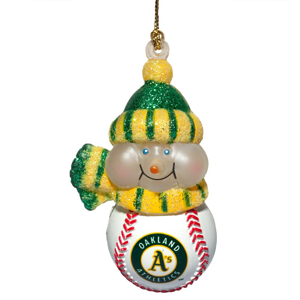 Oakland Athletics - Logo All-Star Light-Up Snowman Ornament Christmas Decorations Old Glory OS Multicoloured 