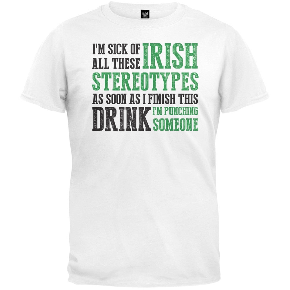 Irish Stereotypes T-Shirt Men's T-Shirts Old Glory   