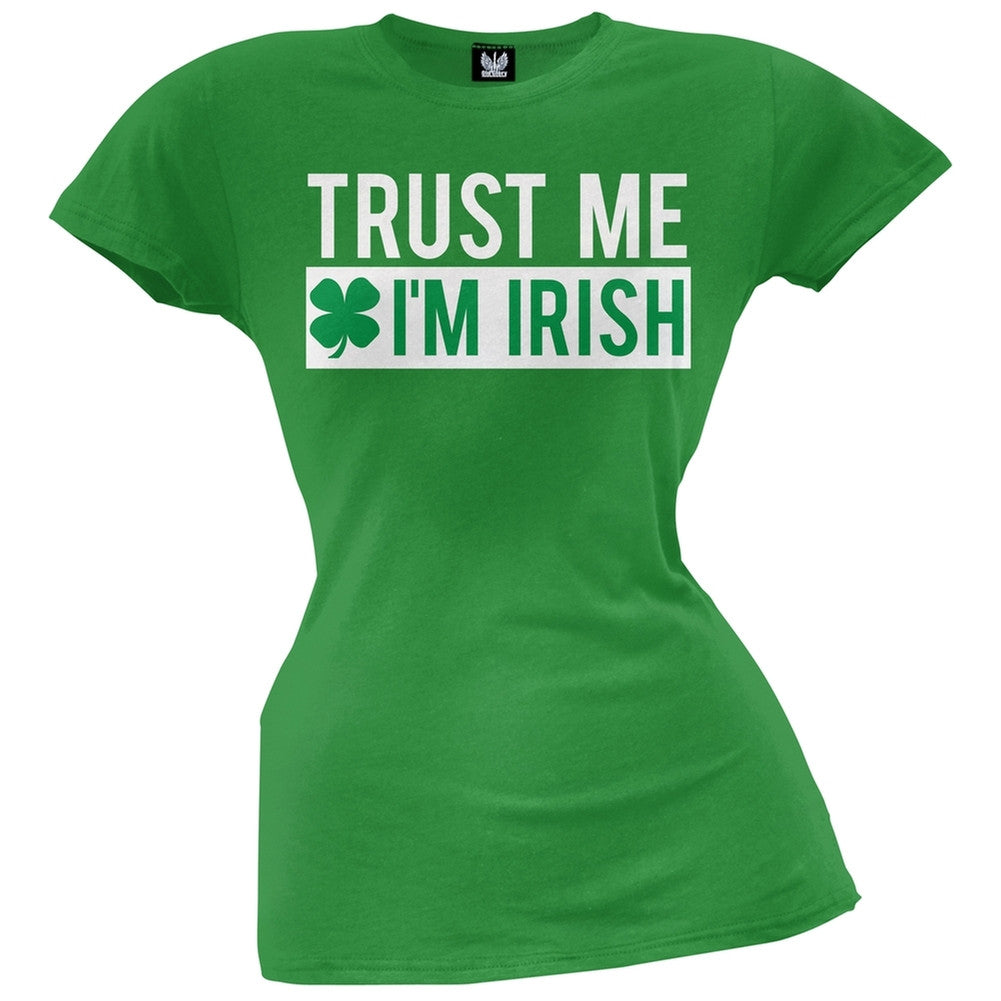 St. Patricks Day - Trust Me, I'm Irish Juniors T-Shirt Juniors T-Shirts Old Glory   