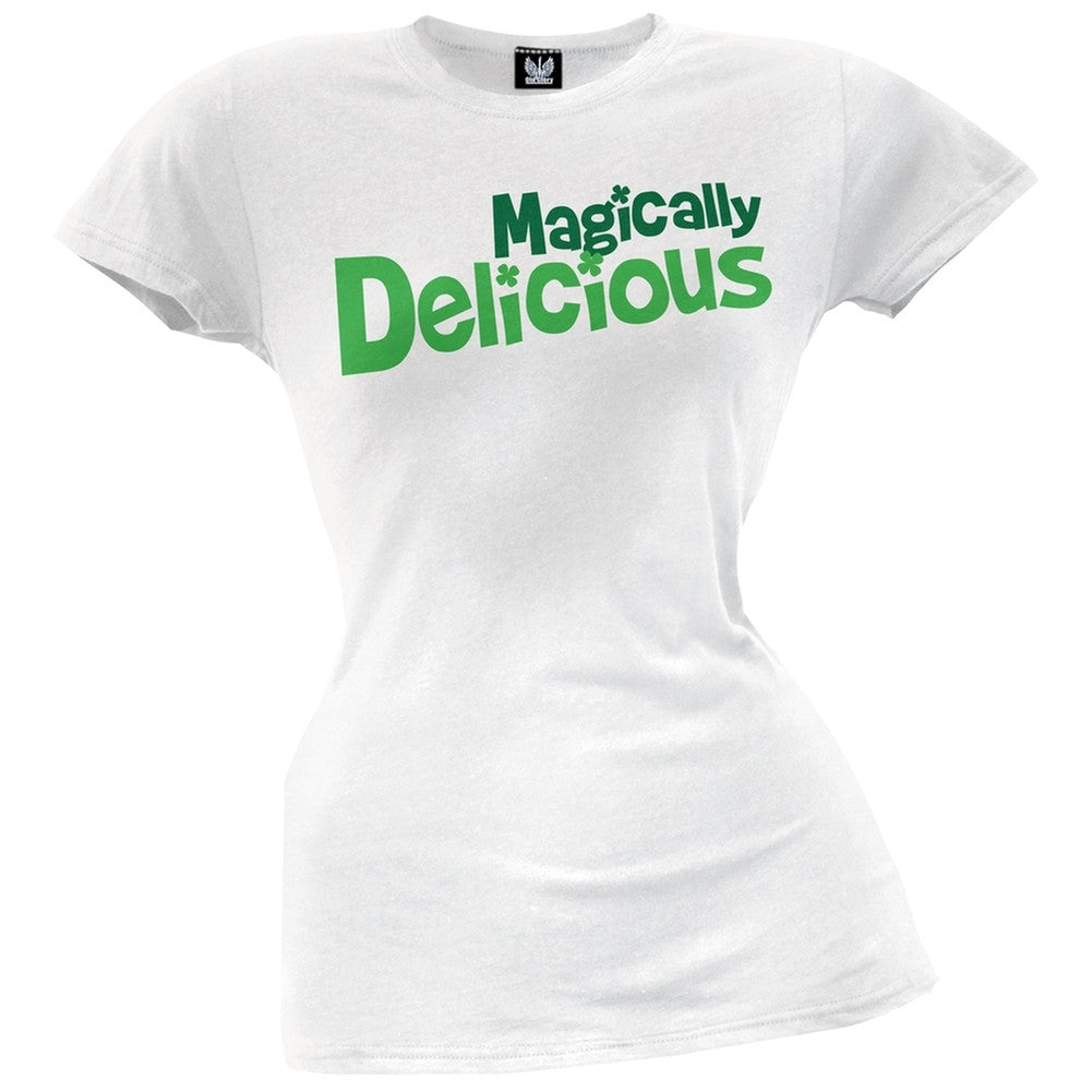 St. Patricks Day - Magically Delicious Juniors T-Shirt Juniors T-Shirts Old Glory   