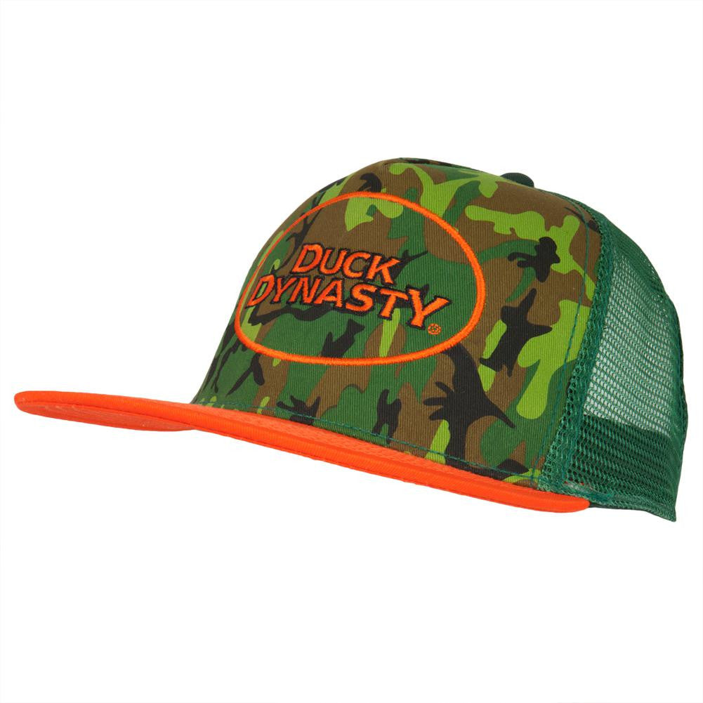 Duck Dynasty - Oval Logo Camo Trucker Cap Trucker Caps Old Glory OS Multi 