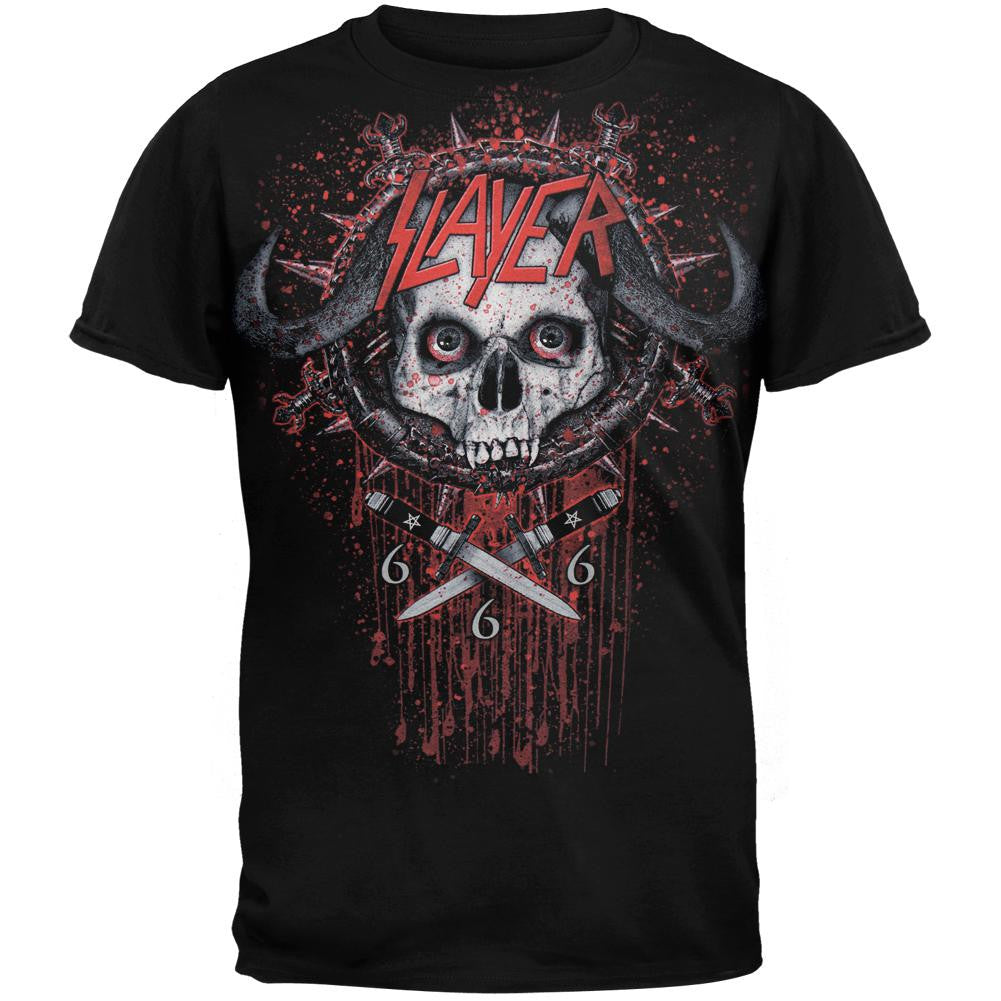 Slayer - Demon Crest Tour T-Shirt Men's T-Shirts Slayer SM Black 