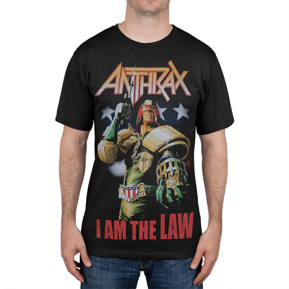 Anthrax - Judge Dredd Tour T-Shirt Men's T-Shirts Anthrax SM Black 