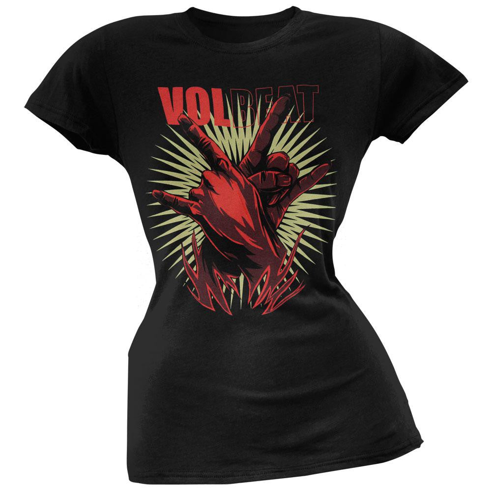 Volbeat - Girls Hands Juniors T-Shirt Juniors T-Shirts Volbeat LG Black 