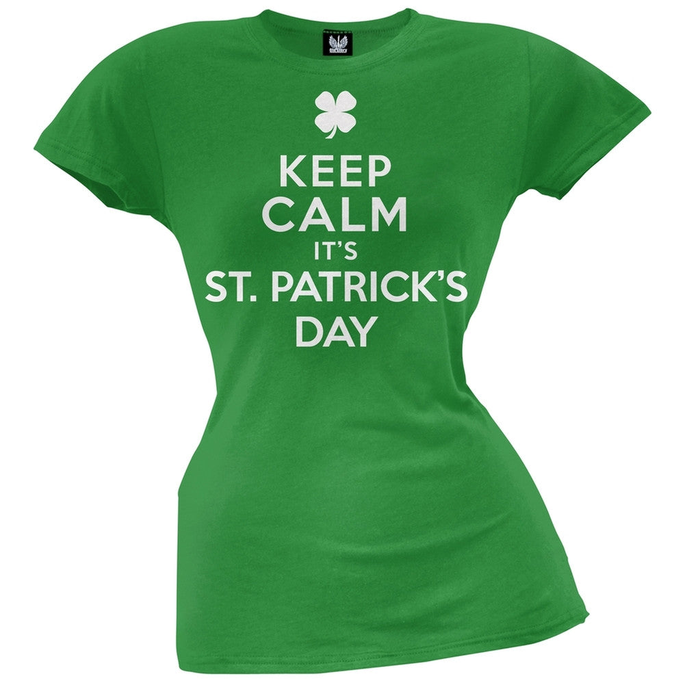 St. Patricks Day - Keep Calm It's St. Paddy's Day Juniors T-Shirt Juniors T-Shirts Old Glory   