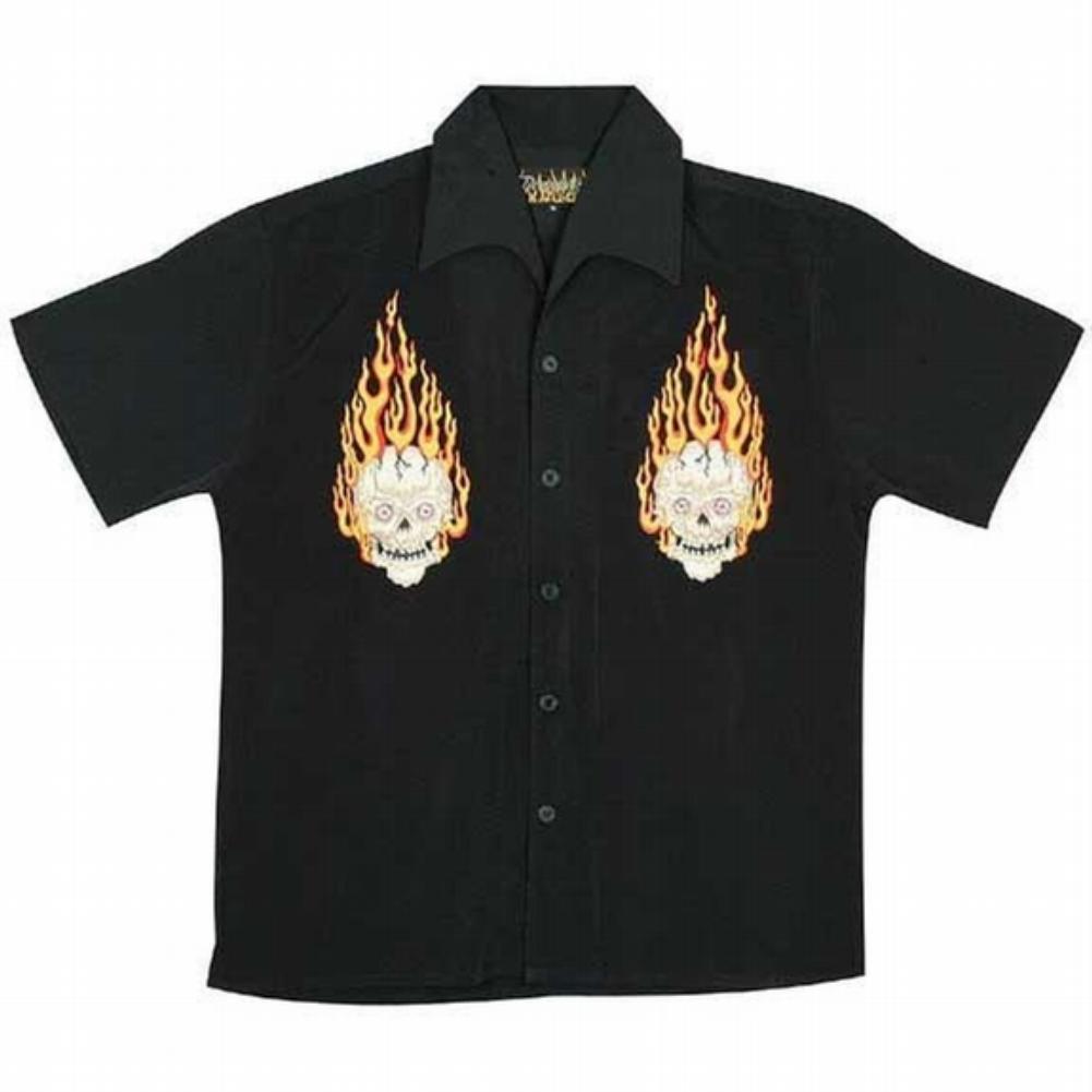 Flame Skull Club Shirt Men's Club Shirts Old Glory   