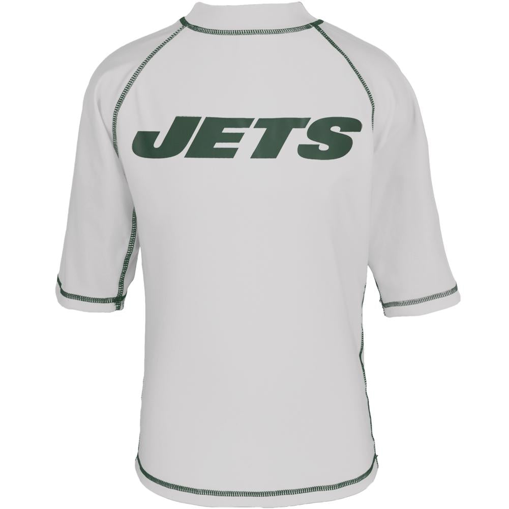 New York Jets - Logo Rash Guard Youth T-Shirt Youth T-Shirts New York Jets LG White 