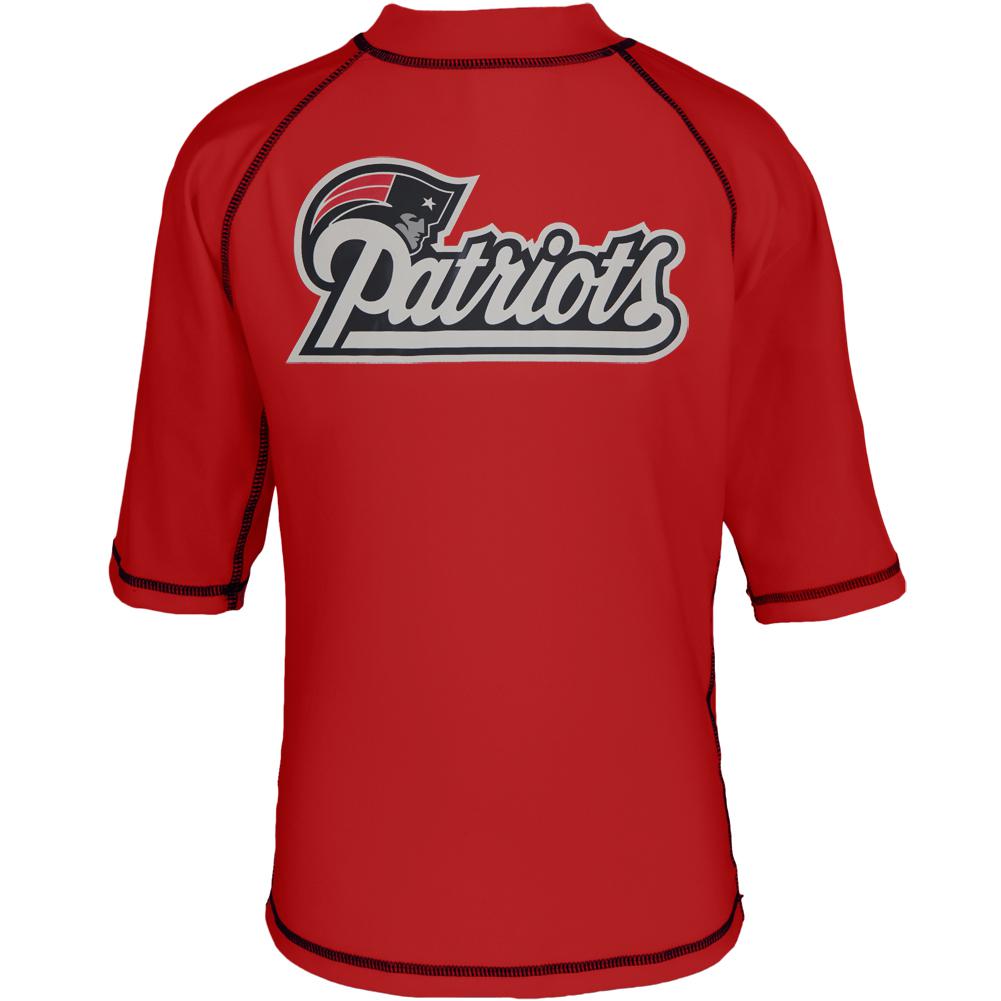 New England Patriots - Logo Rash Guard Juvy T-Shirt Juvenile T-Shirts New England Patriots J4 Red 