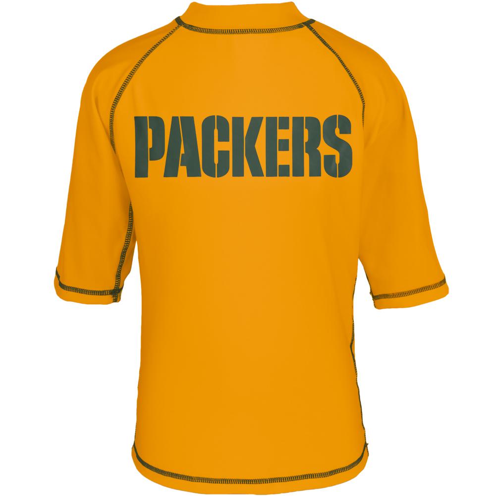 Green Bay Packers - Logo Rash Guard Juvy T-Shirt Juvenile T-Shirts Green Bay Packers J4 Yellow 