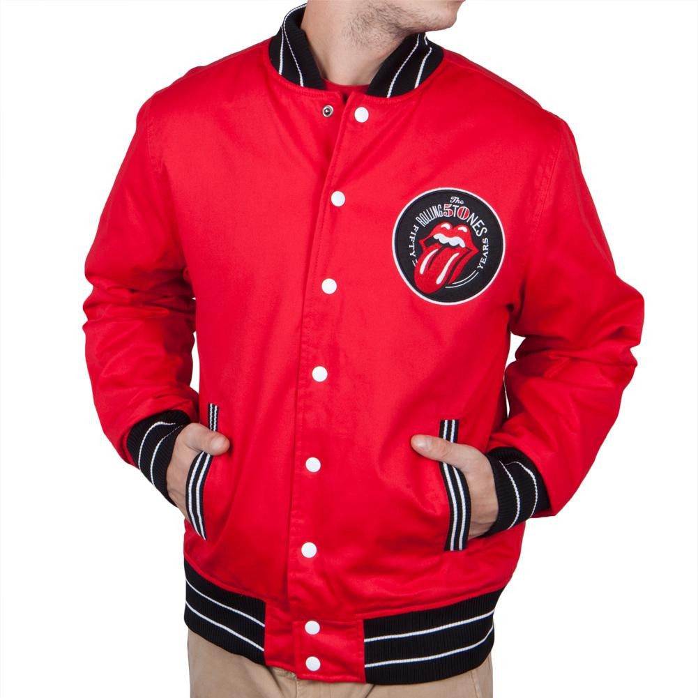 The Rolling Stones - Grrr! Baseball Jacket Men's Jackets Rolling Stones MD Red