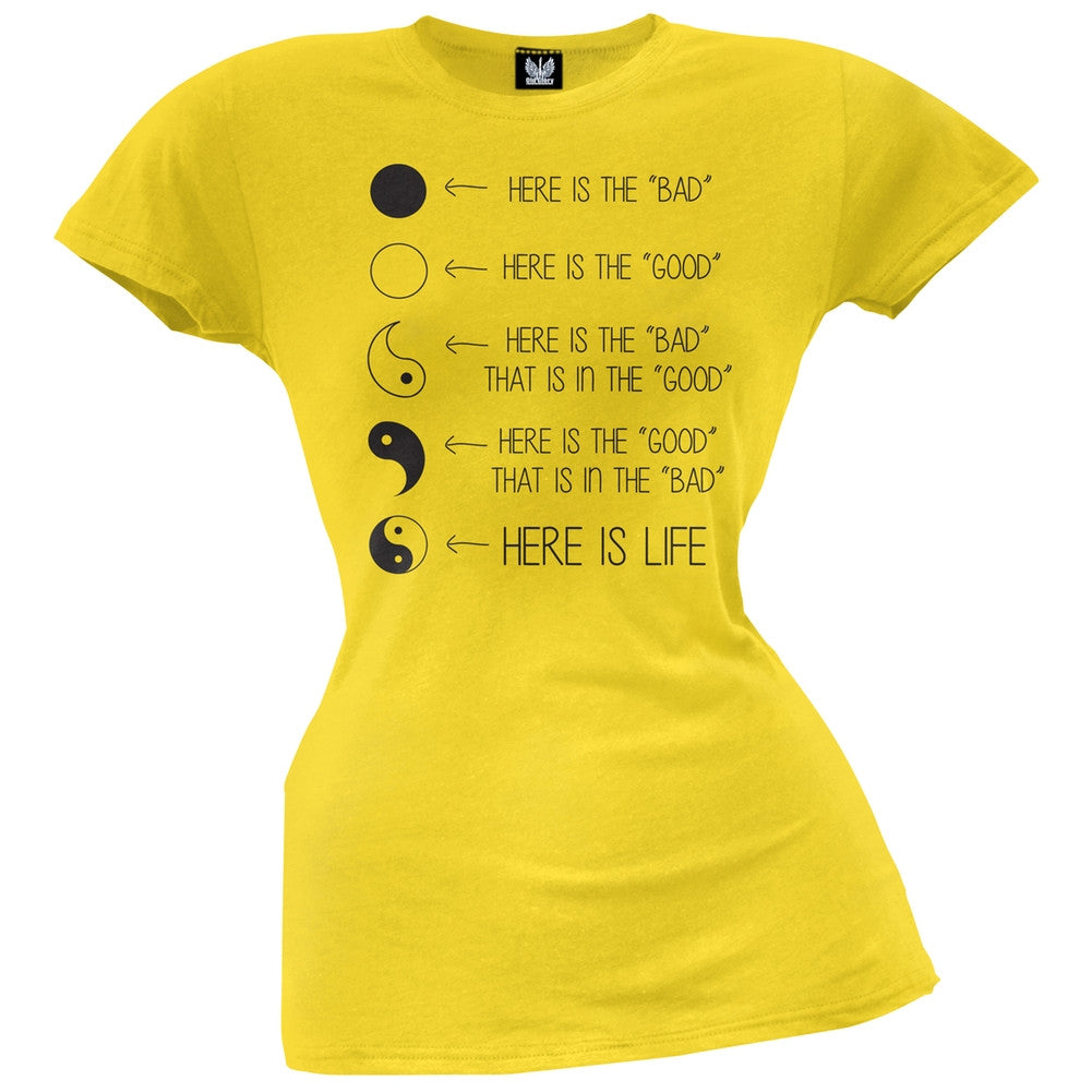 Yin Yang Life Juniors T-Shirt Juniors T-Shirts Life   