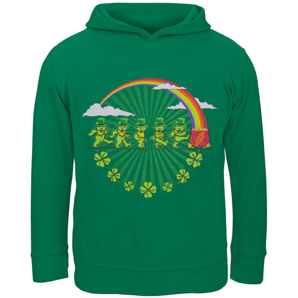 Grateful Dead - Leprechaun Bears Kelly Green Toddler Hoodie Toddler Hoodies Grateful Dead   