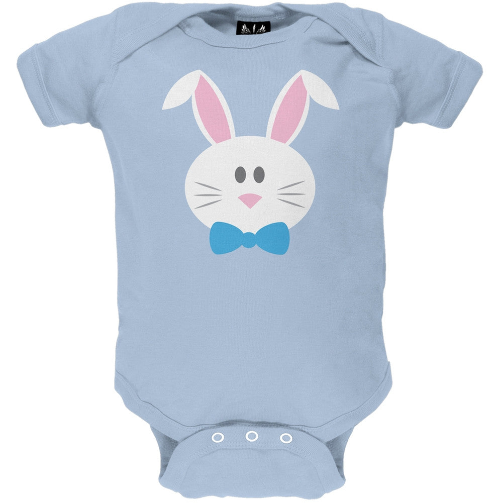 Easter Bunny Face Baby One Piece Baby One Piece Old Glory 0-3M Light Blue 