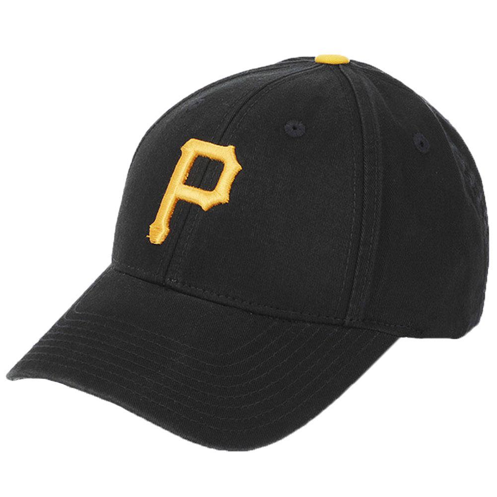 Pittsburgh Pirates - '49 Logo Pastime Replica Adjustable Baseball Cap Adjustable Baseball Caps Old Glory OS Black 