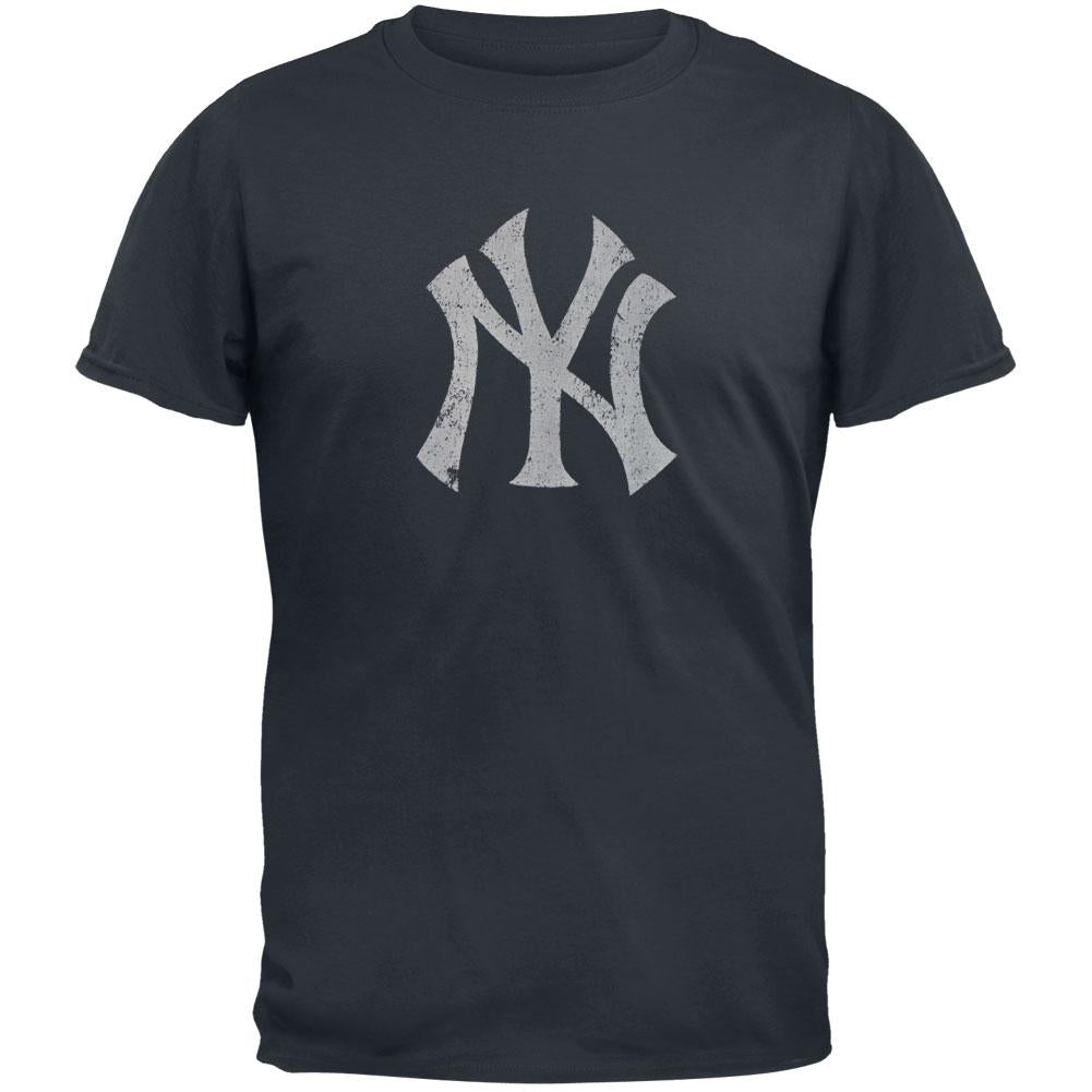 New York Yankees - NY Logo Soft T-Shirt Men's T-Shirts New York Yankees 2XL Blue 