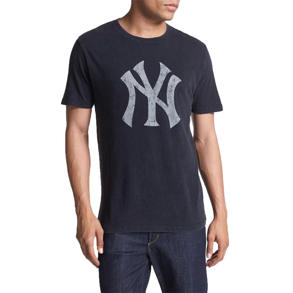 New York Yankees - NY Logo Soft Black T-Shirt Men's T-Shirts New York Yankees 2XL Black 