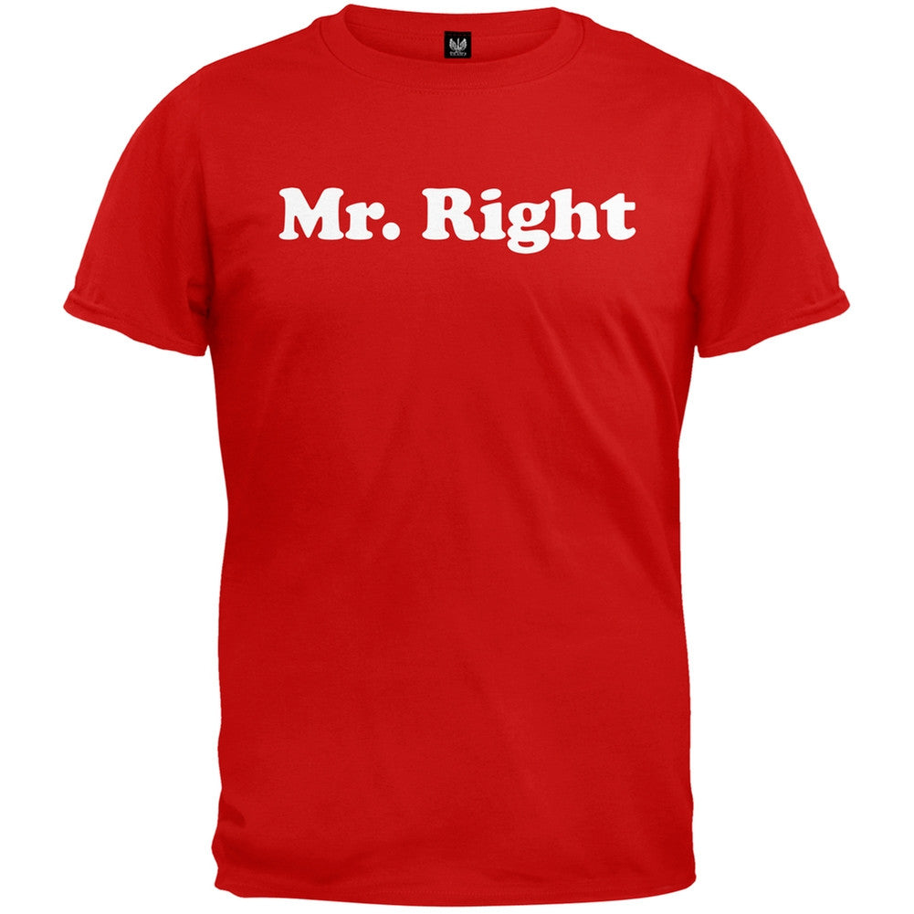Mr. Right Red Adult T-Shirt Men's T-Shirts Old Glory 2XL Red 