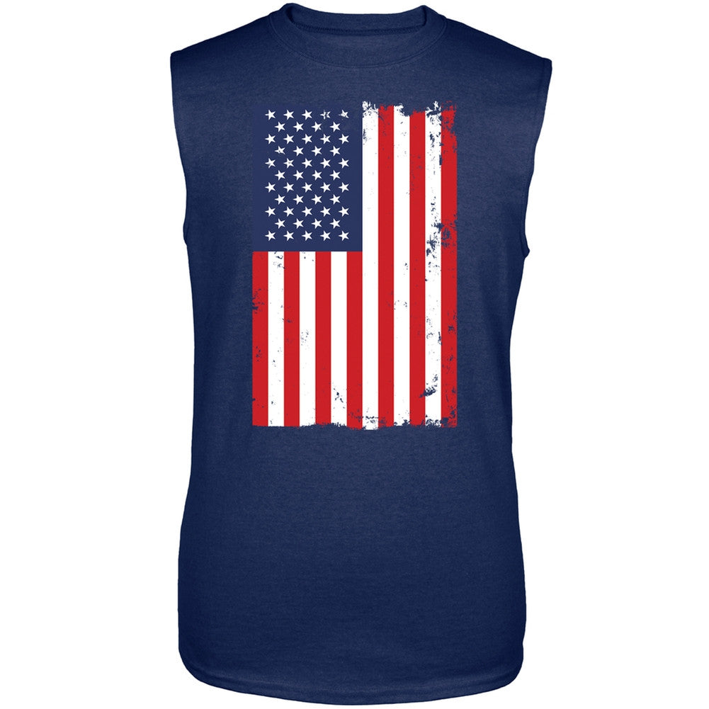 Distressed Flag Sleeveless Shirt Men's T-Shirts Old Glory   