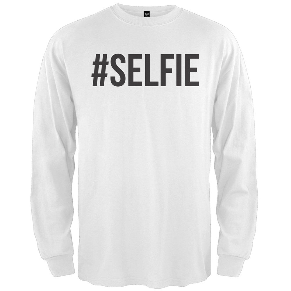 #SELFIE Long Sleeve T-Shirt Men's Long Sleeves Old Glory SM White 