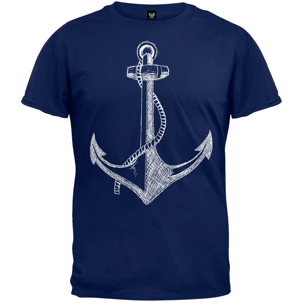 Summer Anchor Navy T-Shirt Men's T-Shirts Old Glory 2XL Blue 