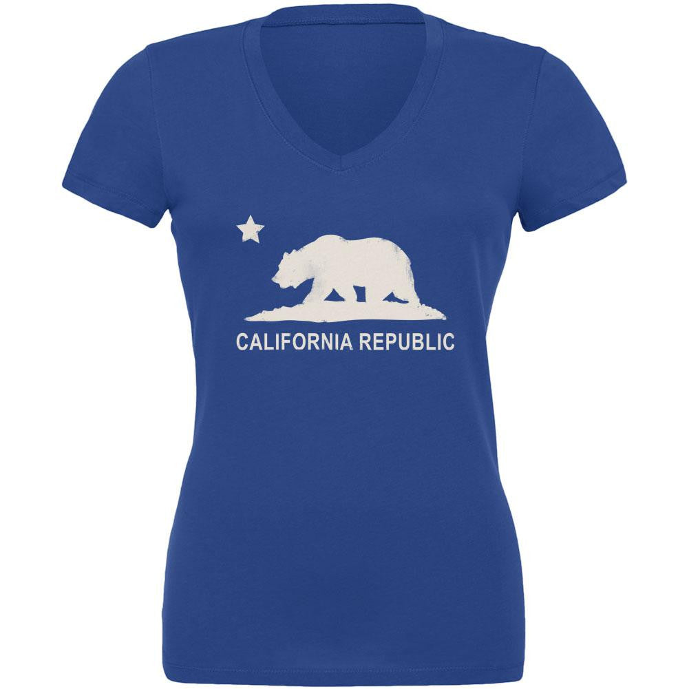 California Republic Navy Juniors Soft T-Shirt Juniors T-Shirts Old Glory   