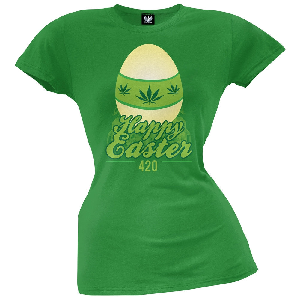 420 Easter Juniors T-Shirt Juniors T-Shirts Old Glory 2XL Irish Green 