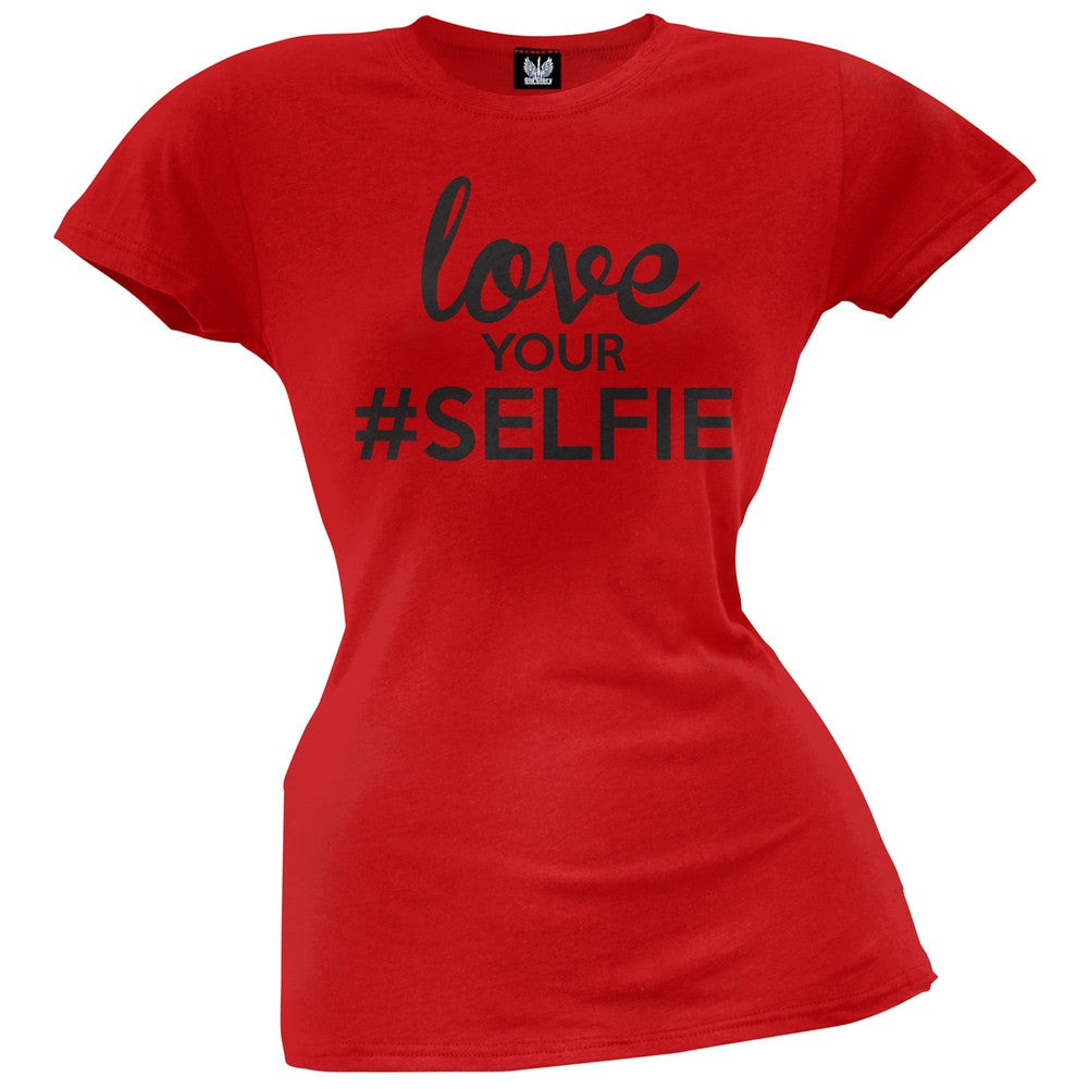 Love Your #SELFIE Juniors T-Shirt Juniors T-Shirts Old Glory 2XL Red 