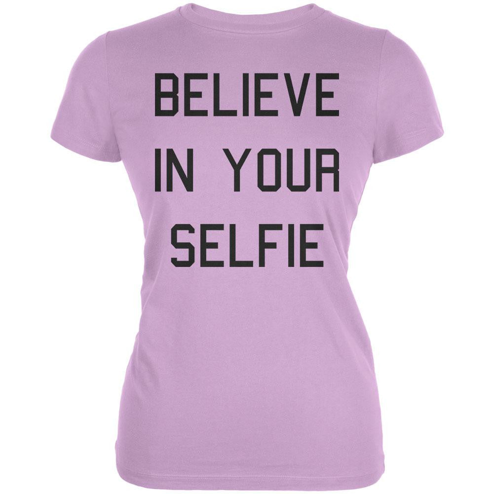 Believe in your SELFIE Juniors T-Shirt Juniors T-Shirts Old Glory SM Purple