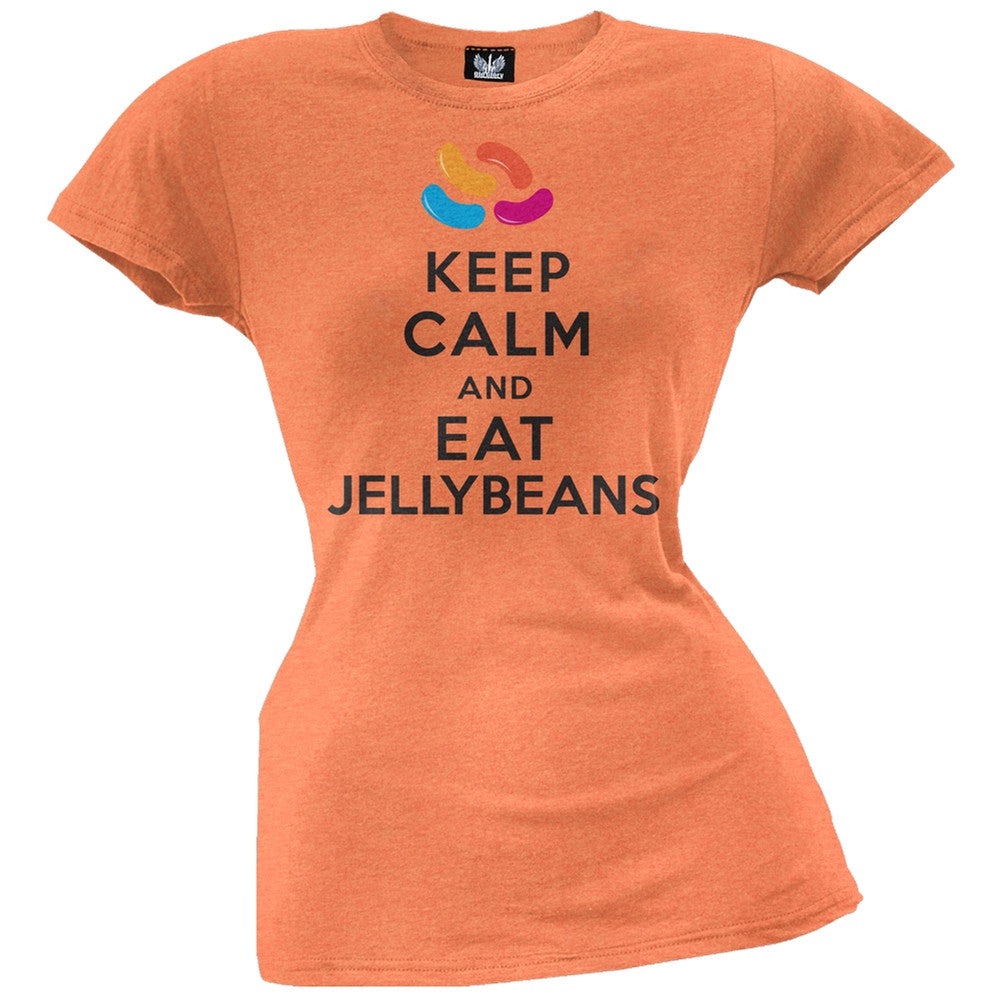 Keep Calm and Eat Jellybeans Juniors T-Shirt Juniors T-Shirts Old Glory   