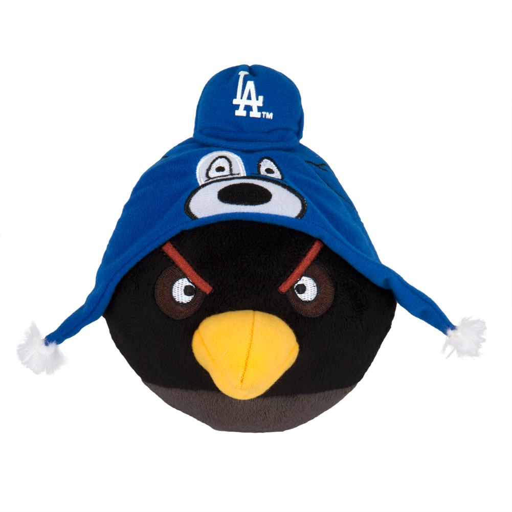 Angry Birds - Los Angeles Dodgers Black Bird Plush Plush Toys Old Glory OS Black 