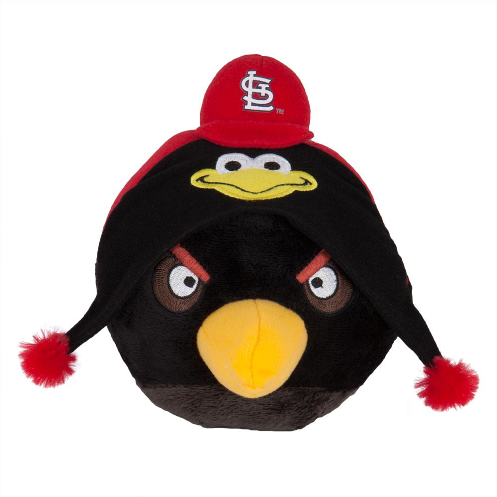 Angry Birds - St. Louis Cardinals Black Bird Plush Plush Toys Old Glory OS Black 