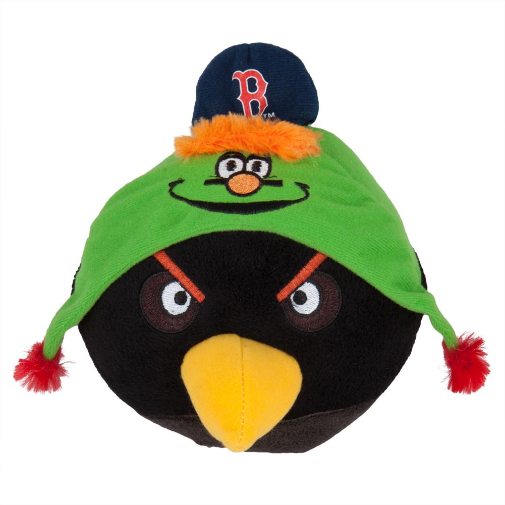 Angry Birds - Boston Red Sox Black Bird Plush Plush Toys Old Glory OS Black 