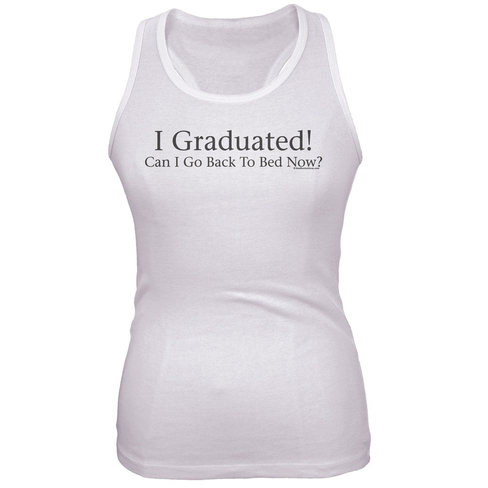 I Graduated! Black Juniors Soft Tank Top Juniors Tank Tops Old Glory   