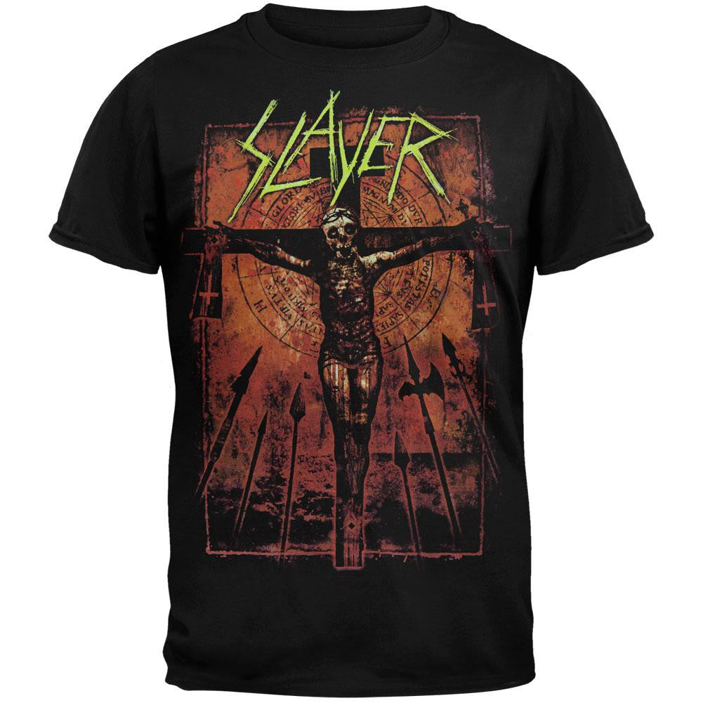 Slayer - Crucify World Tour 2012 T-Shirt Men's T-Shirts Slayer SM Black 