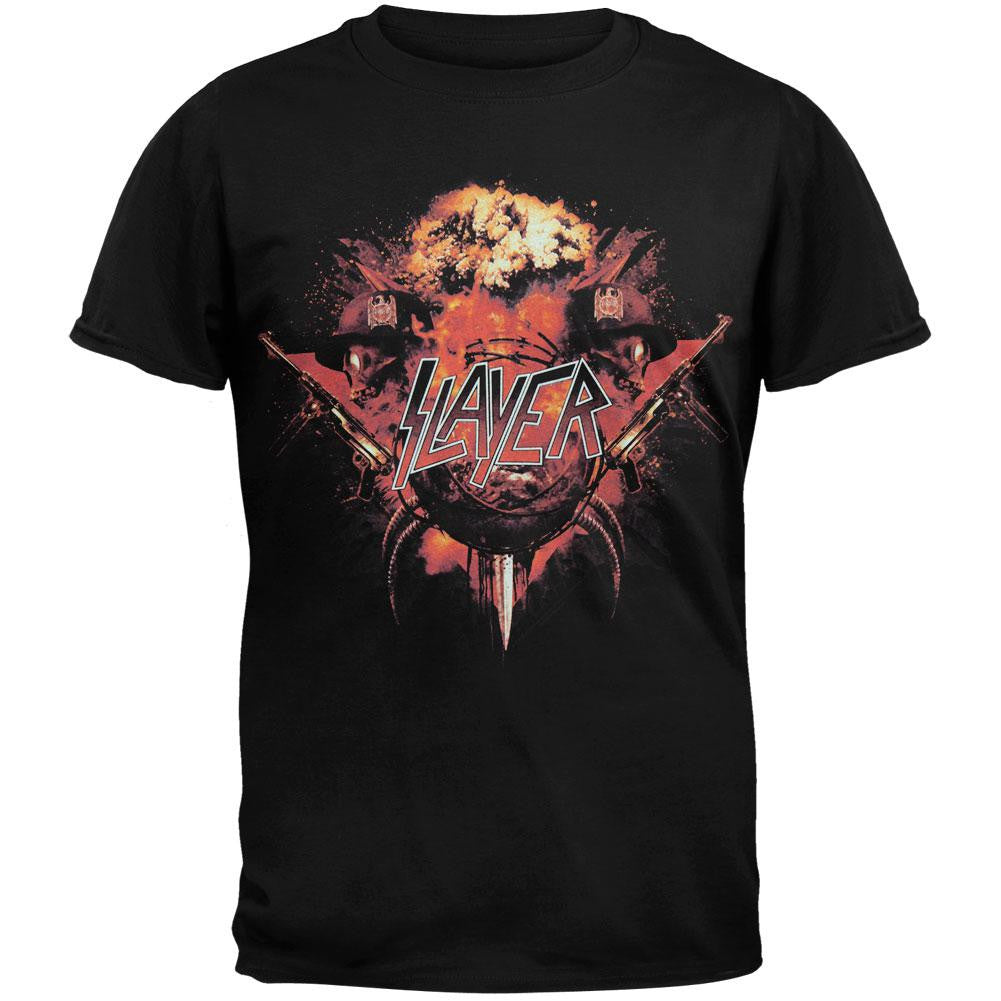 Slayer - Gun Explosion World Tour 2010 T-Shirt Men's T-Shirts Slayer SM Black 