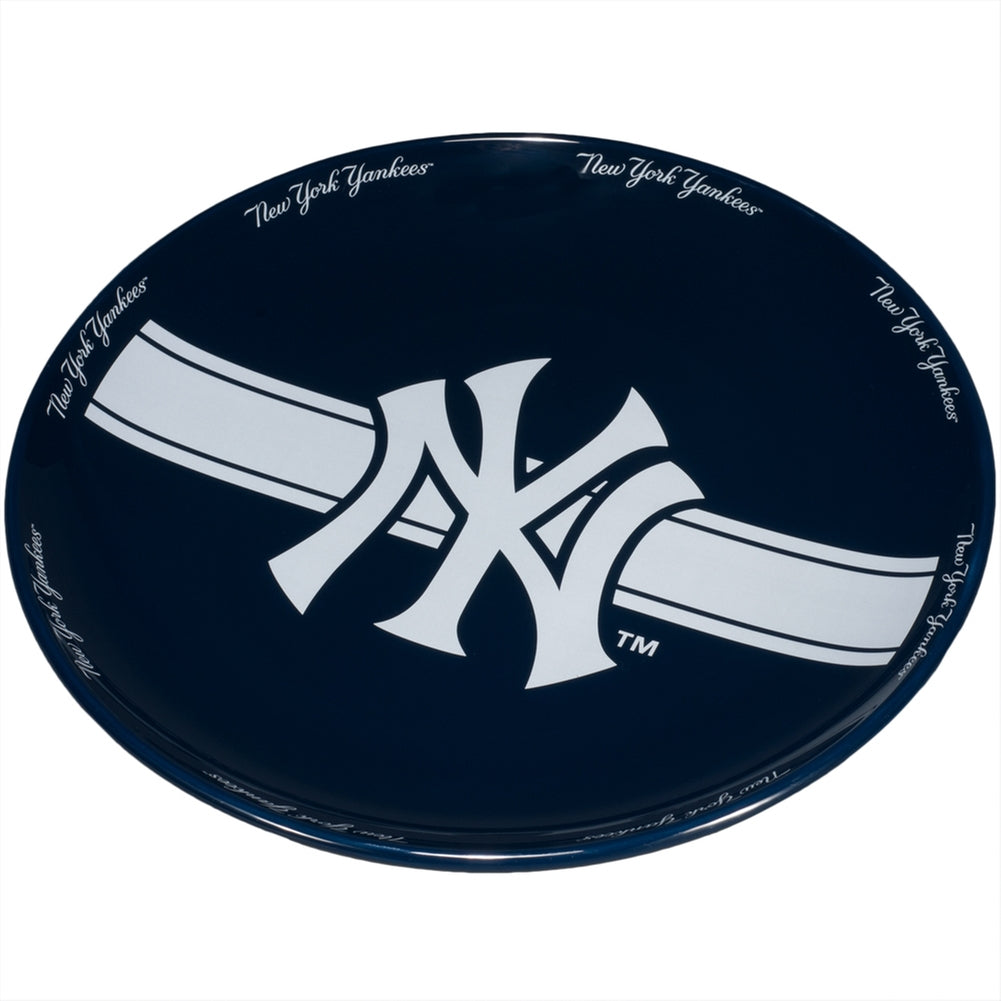 New York Yankees - Logo Serving Plate Plates, Bowls, and Dishes Old Glory OS Blue 