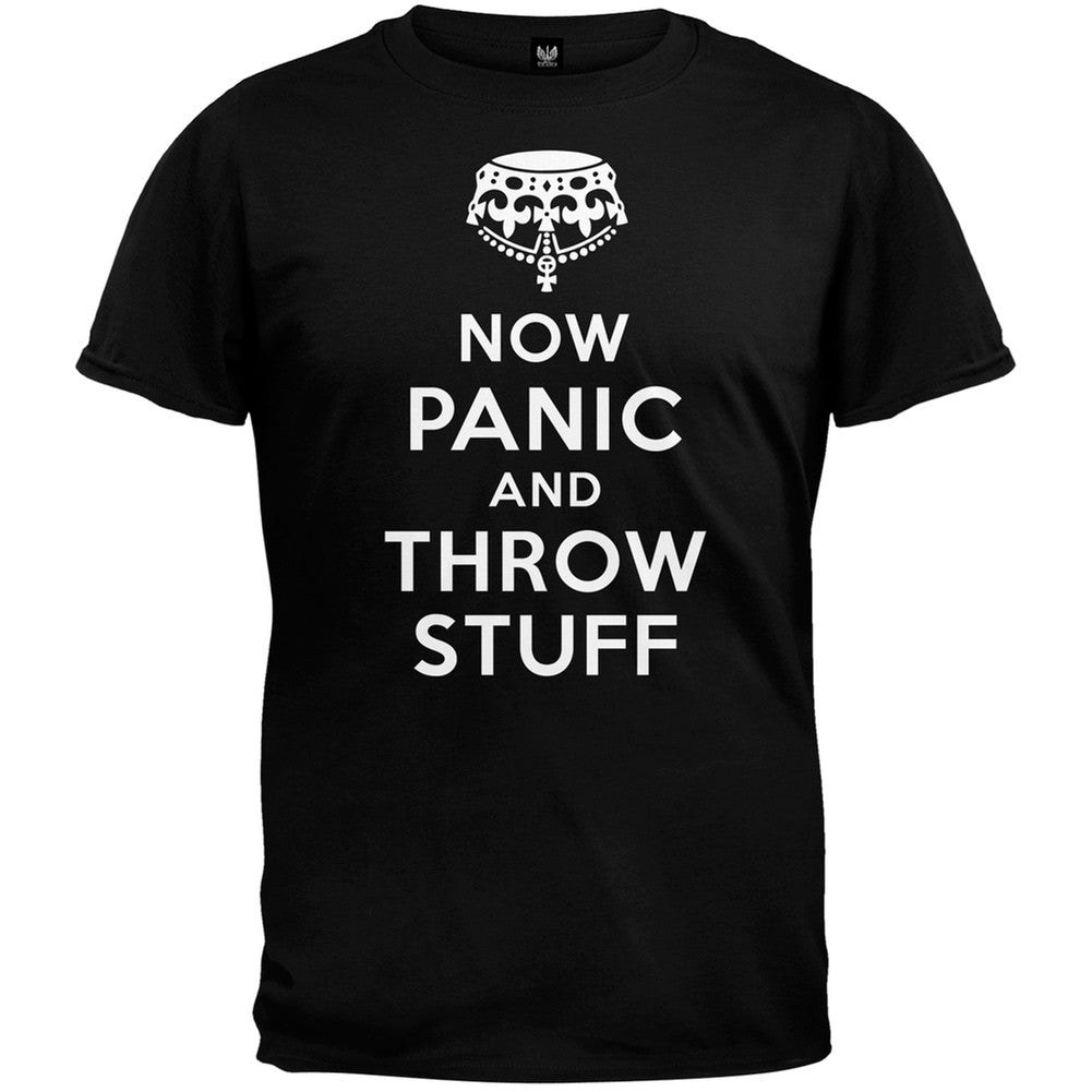 Now Panic and Throw Stuff T-Shirt Men's T-Shirts Old Glory   