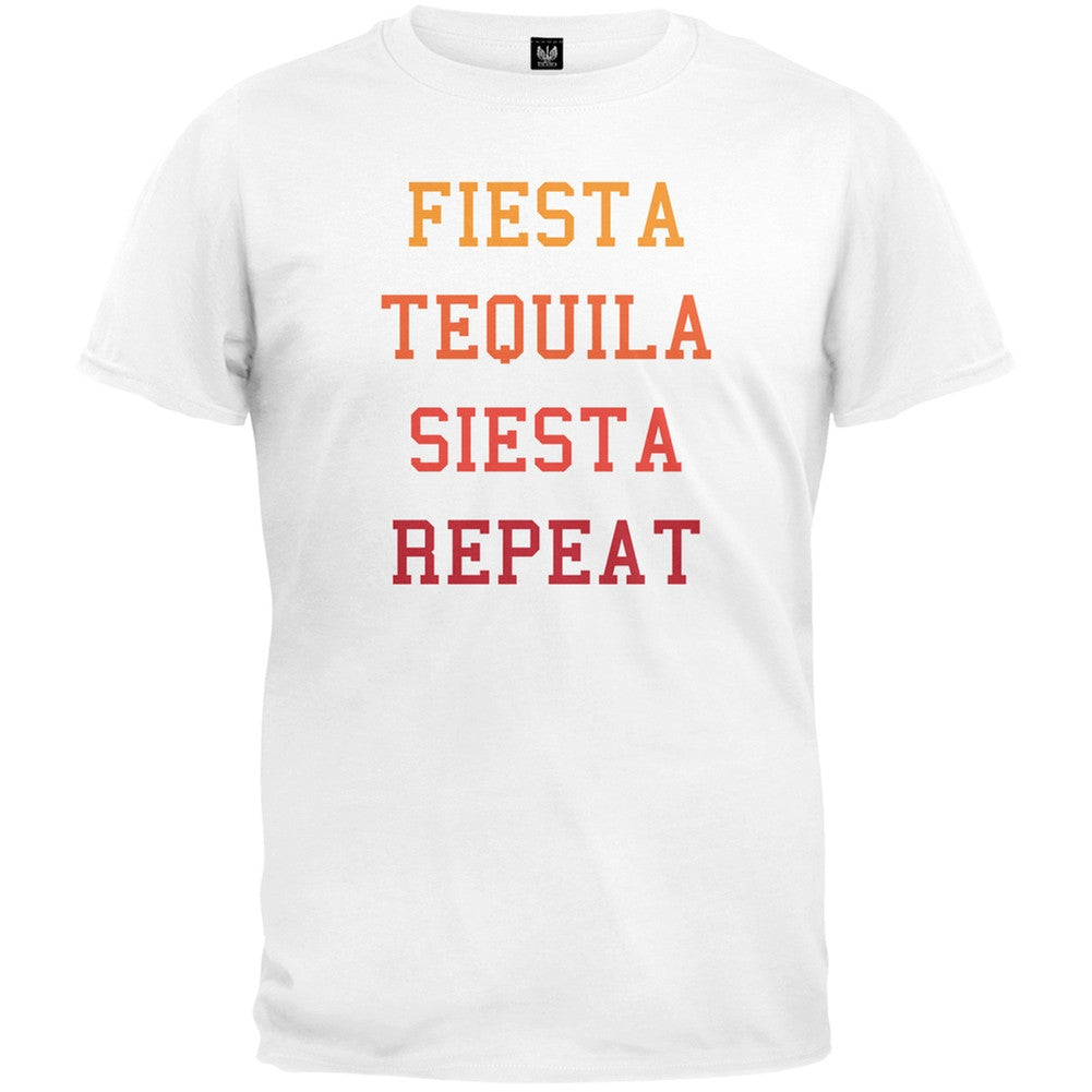 Cinco De Mayo - Fiesta Tequila Siesta Repeat T-Shirt Men's T-Shirts Old Glory   