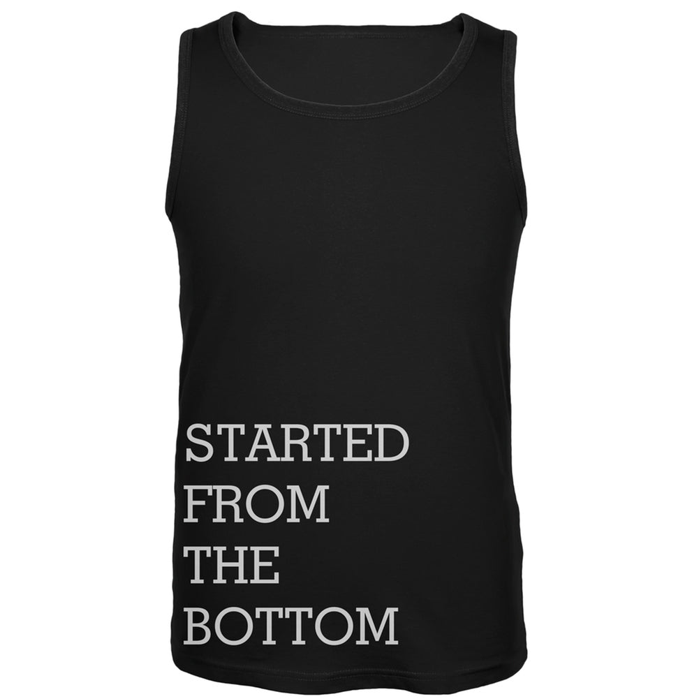 Started From the Bottom Black Tank Top Men's Tank Tops Old Glory LG Black 