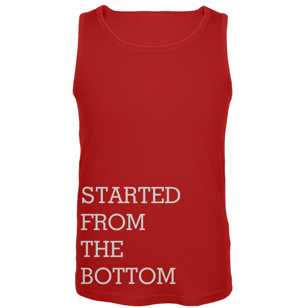 Started From the Bottom Red Tank Top Men's Tank Tops Old Glory LG Red 